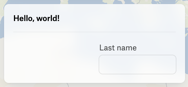 Flexible space to right align the input