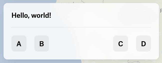 Two groups of buttons